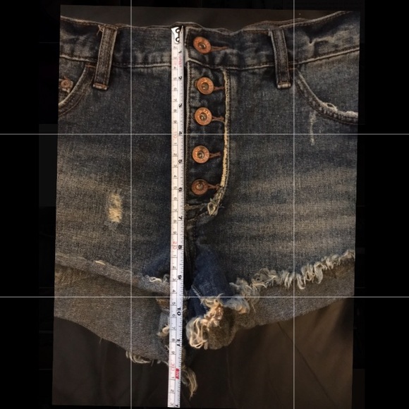 Free People Jillian Blue Shorts - Picture 7 of 8